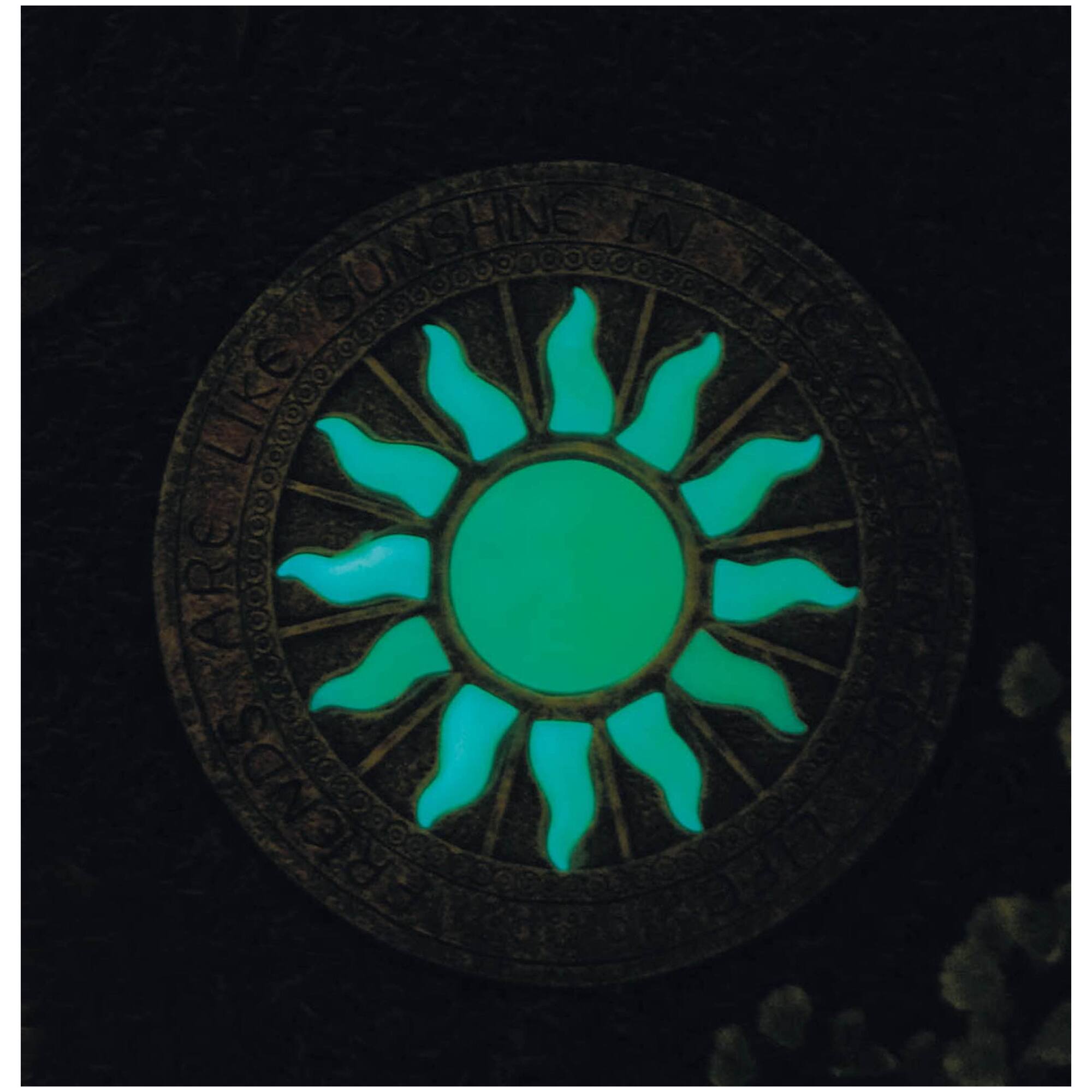 10.5" Bursting Sun Glowing Stepping Stone